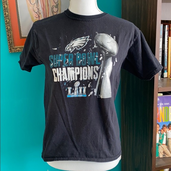 🥭(4 for $15) Eagles Super Bowl T - Shirt Youth L - Picture 1 of 5